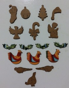 Three French Hens whimsies